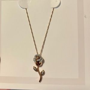 Enchanted Rose, Disney Fine Jewelry Womens 1/10 CT. T.W. Genuine White Diamond
